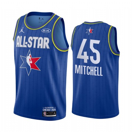 Maglia NBA Utah Jazz Donovan Mitchell 45 2020 All-Star Jordan Brand Blu Swingman - Uomo